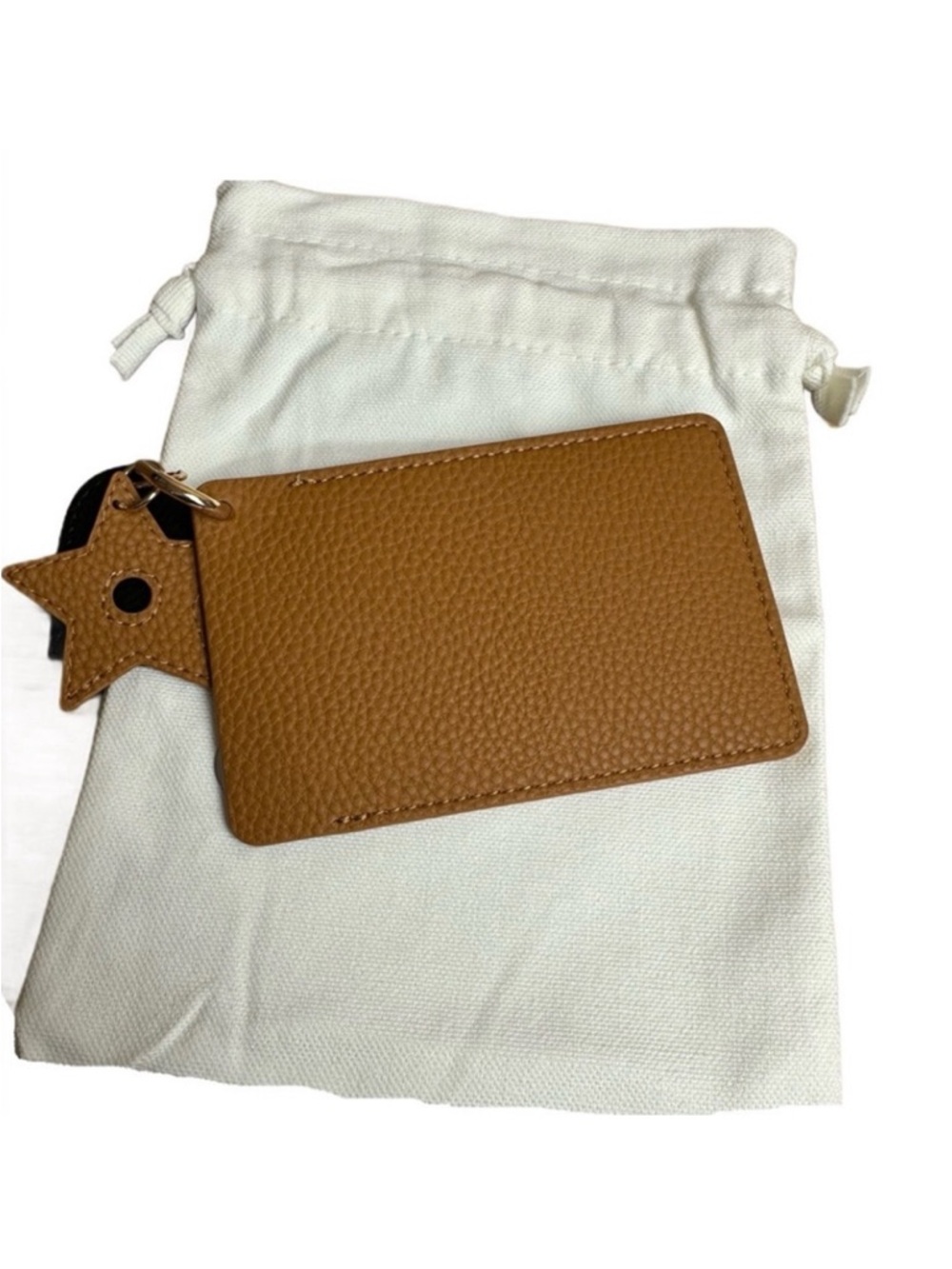 🆕Dior Tan Pebbled Leather Card Sleeve w/mirror✨dust bag✨ NWT - Picture 4 of 5